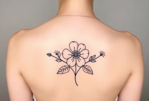 Addiction recovery flower tattoo idea