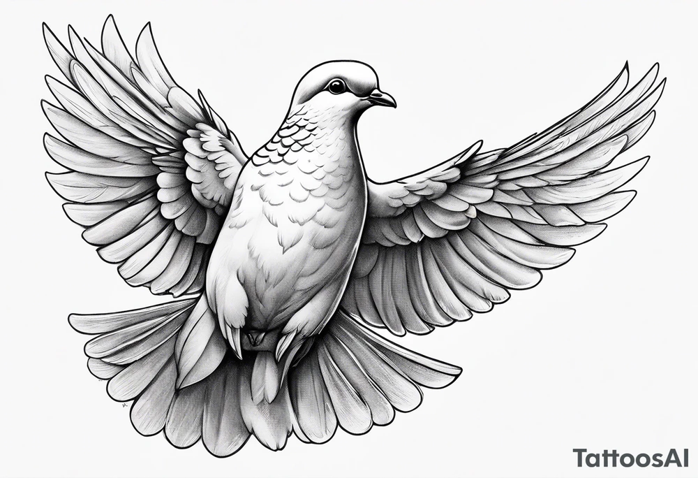 Dove on neck tattoo idea