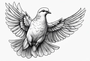 Dove on neck tattoo idea