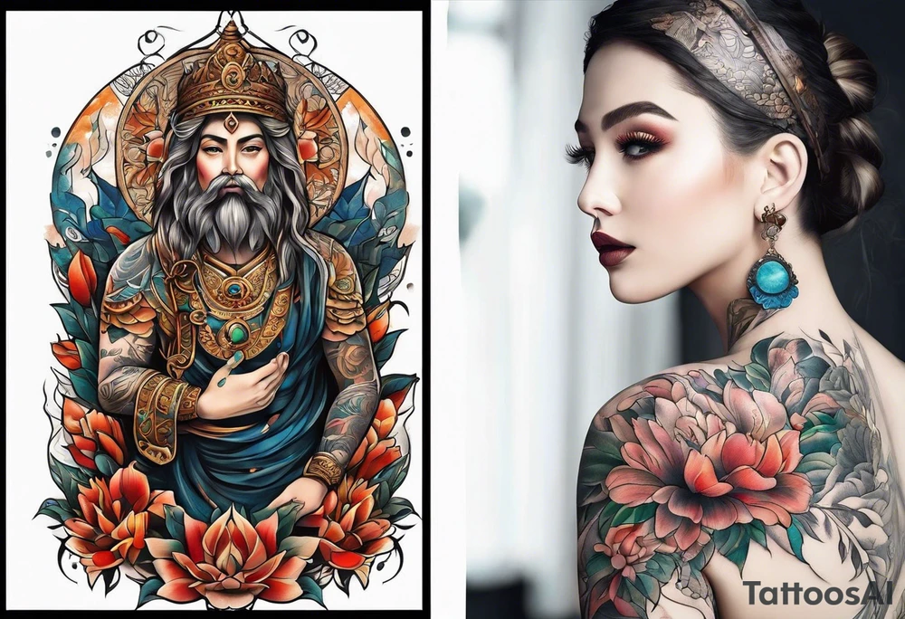 Full body ancient tattoo tattoo idea