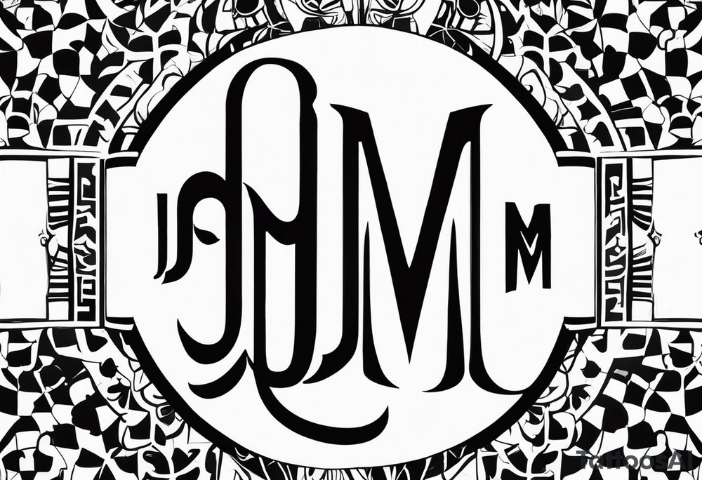 Initials JDM , JNM , JAG tattoo idea