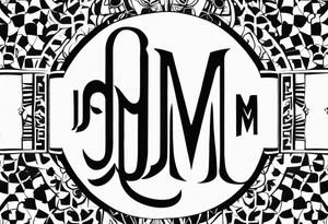 Initials JDM , JNM , JAG tattoo idea