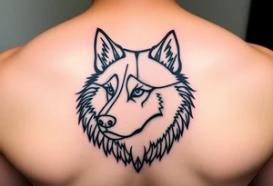 Majestic Siberian husky tattoo idea