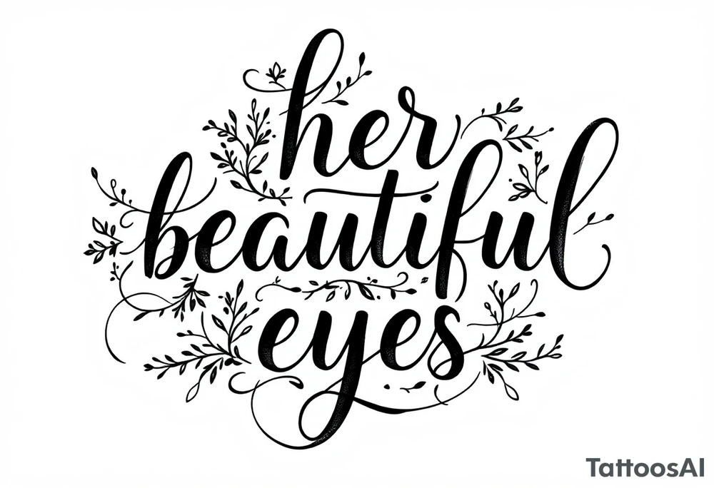 her beautiful eyes tattoo idea