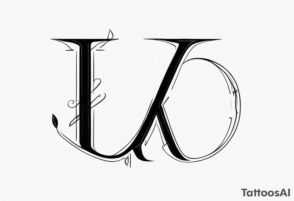 letter K tattoo idea