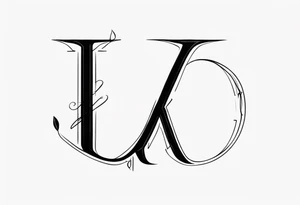 letter K tattoo idea
