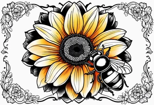 gerber daisy sunflower lilly bee and a
 lady bug tattoo idea