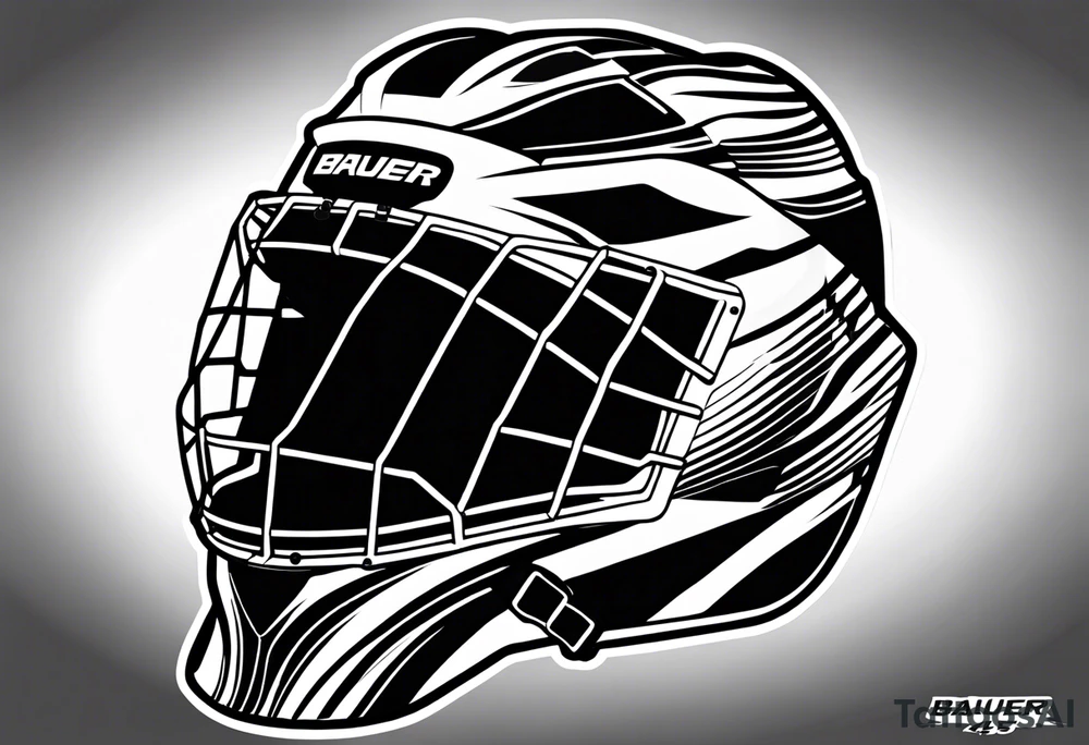 Bauer 4500 hockey helmet with number 15 on it tattoo idea