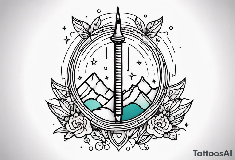 needle and thred tattoo idea