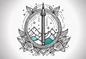 needle and thred tattoo idea