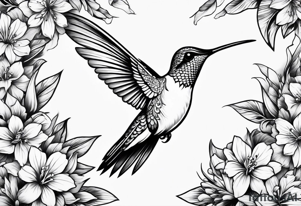 Hummingbird tattoo idea