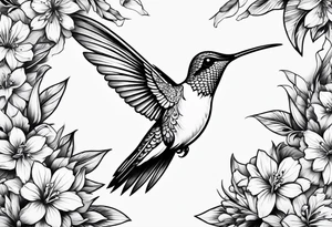 Hummingbird tattoo idea