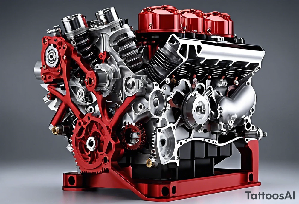1.	Engine Block: Make this the central feature, showcasing detailed parts like the cylinders, valves, and intricate mechanical components.
	2.	Gears and Pistons: Surround the engine with interlocking gears and pistons, adding depth and complexity. These can wrap around the wrist and flow onto the hand.
	3.	Wrenches and Tools: Incorporate tools like wrenches, screwdrivers, and even a car jack for a touch of the mechanic’s craft.
	4.	Exhaust Pipes: Use curving exhaust pipes to create movement and flow, guiding the eye along the design.
	5.	Speedometer and Gauges: Include a speedometer or tachometer to emphasize performance. These can be placed on the wrist or back of the hand.
	6.	Spark Plugs and Nuts: Scatter smaller elements like spark plugs, nuts, and bolts to fill in gaps and add intricate details. tattoo idea