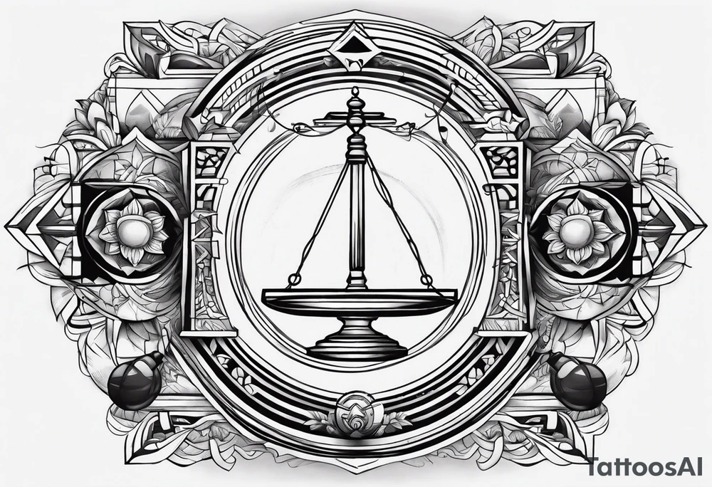 balance about life and work tattoo idea