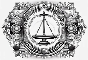 balance about life and work tattoo idea