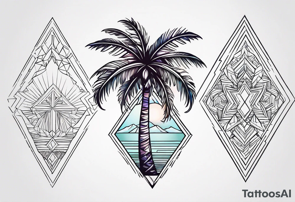 palm tree tattoo idea