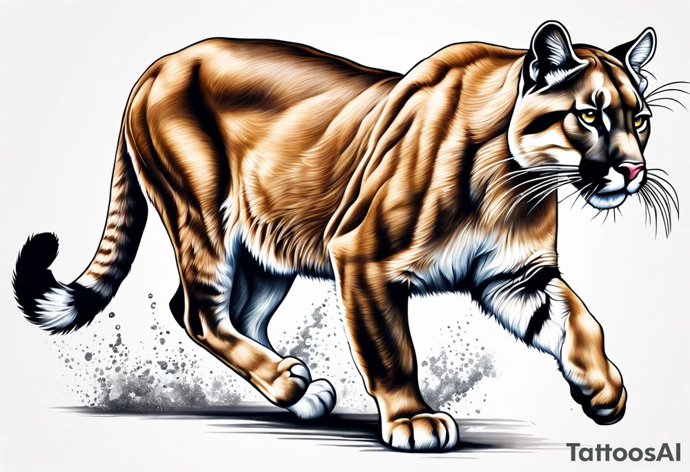 puma running tattoo idea