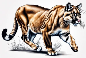 puma running tattoo idea