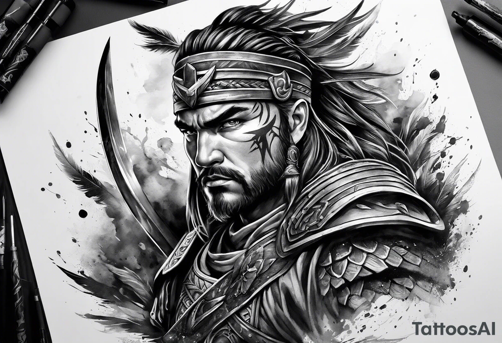 Defiant warrior tattoo idea