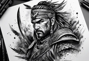 Defiant warrior tattoo idea