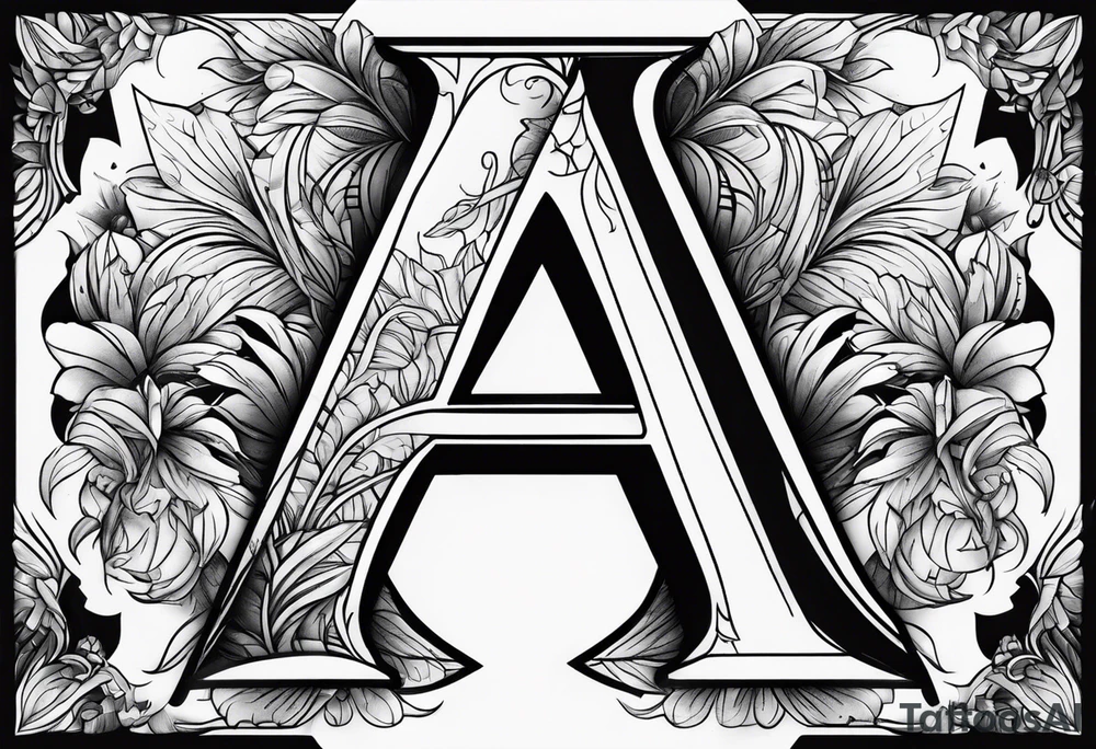 Letter A tattoo idea