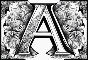 Letter A tattoo idea