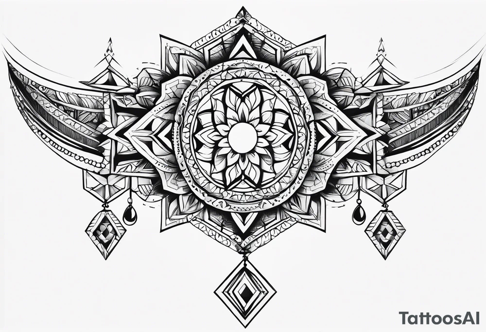 feminine ankle bracelet tattoo idea