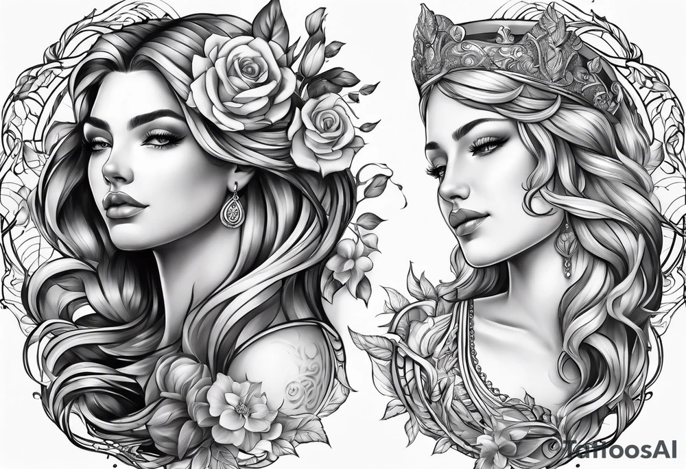 Virgo and Taurus tattoo idea