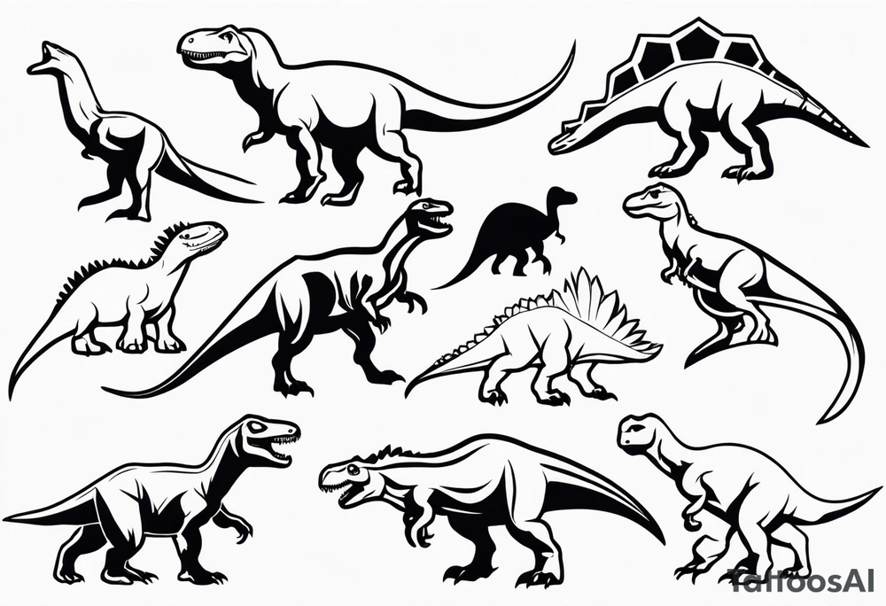 dinosaurs species tattoo idea