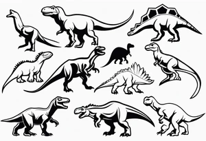 dinosaurs species tattoo idea