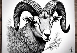 Bright angel trail with a small big horn sheep,  forearm tattoo idea