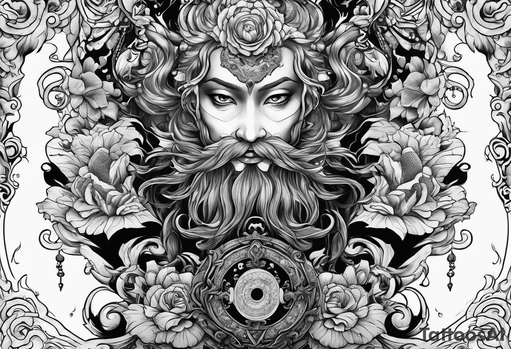 Beautiful body horror tattoo idea