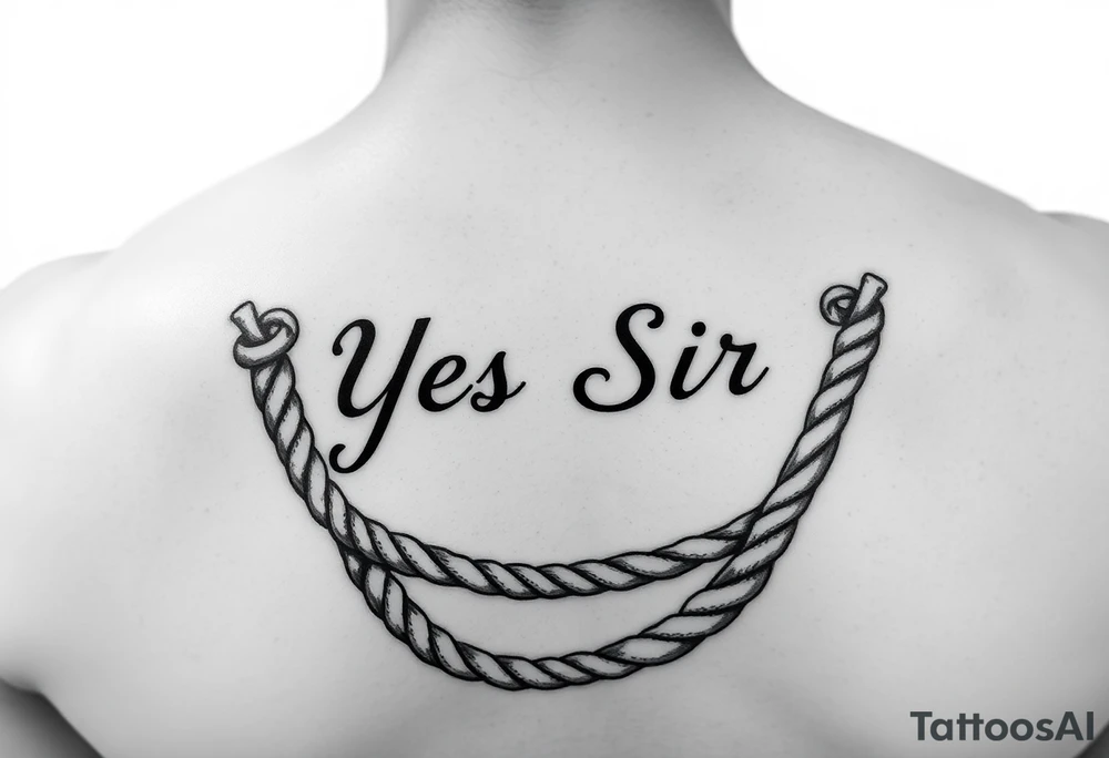 Yes, Sir in rope tattoo idea