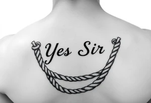 Yes, Sir in rope tattoo idea