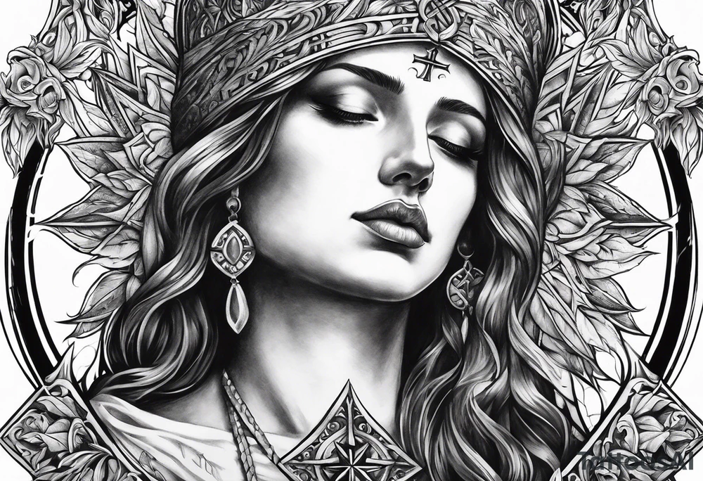 God with a cross also remembering a loved one tattoo idea God with a cross also remembering a loved one tattoo idea