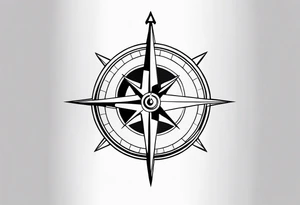 compass on spine with  anchor tattoo idea