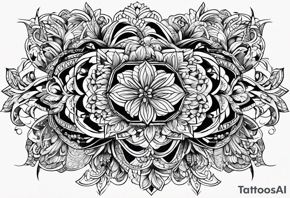 Abstract Chery flovers tattoo idea