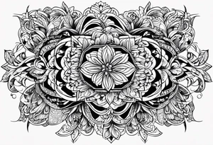 Abstract Chery flovers tattoo idea