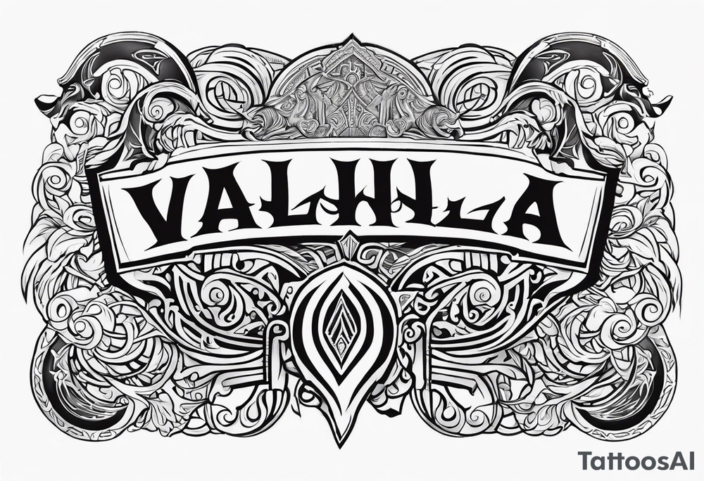 Valhalla viking gods tattoo idea