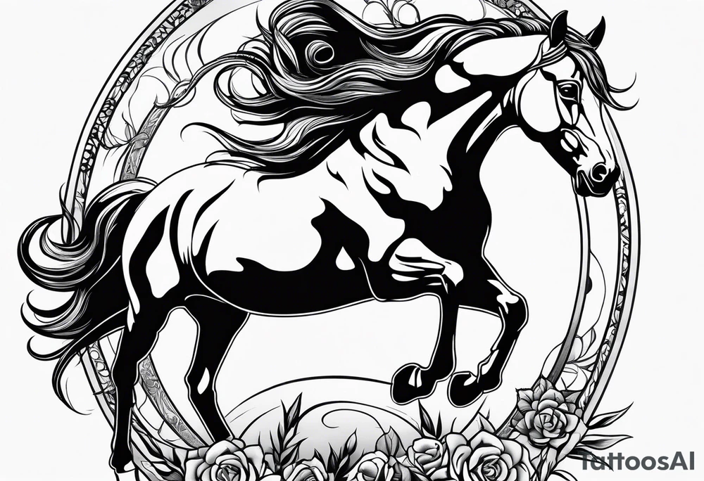 Horse and dog tattoo idea