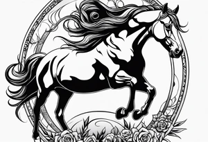 Horse and dog tattoo idea
