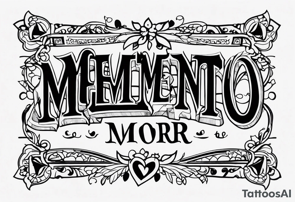 "memento mori" horizontally tattoo idea