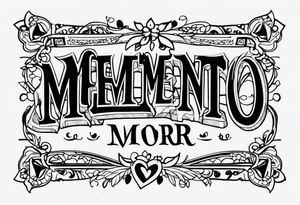 "memento mori" horizontally tattoo idea