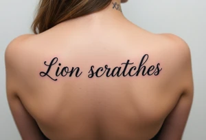 Lion scratches tattoo idea