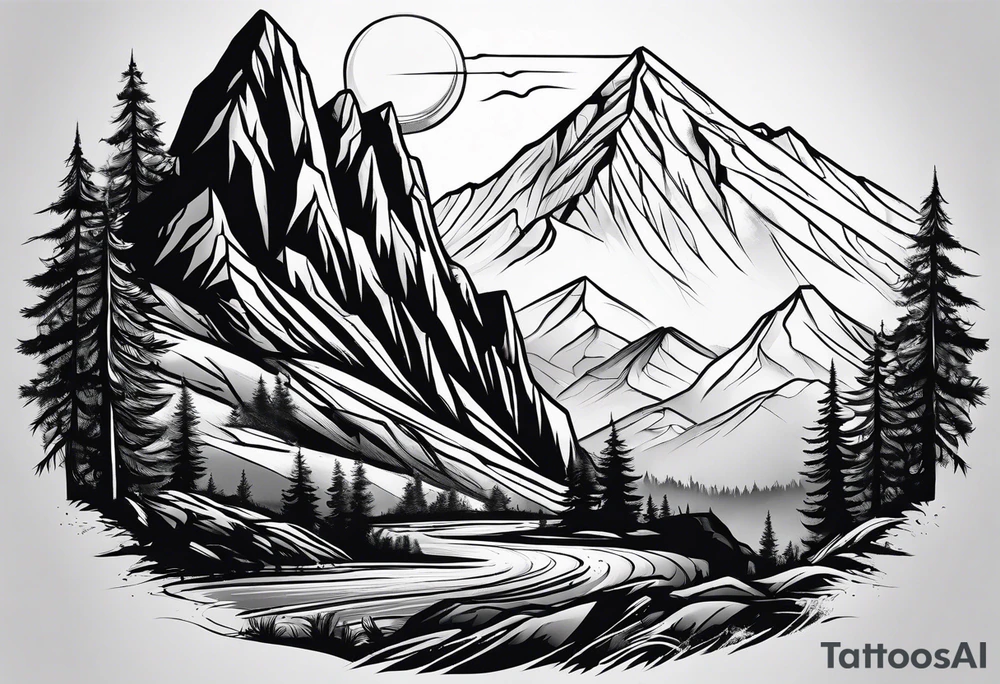 mountain climber tattoo idea