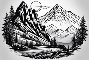 mountain climber tattoo idea
