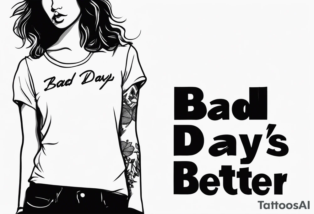 I want the text: bad days make good days better tattoo idea