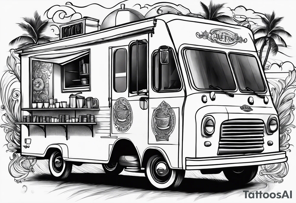 GULF SIDE COFFEE TRUCK tattoo idea