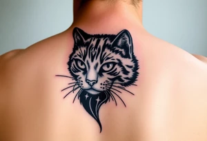 black cat tattoo idea