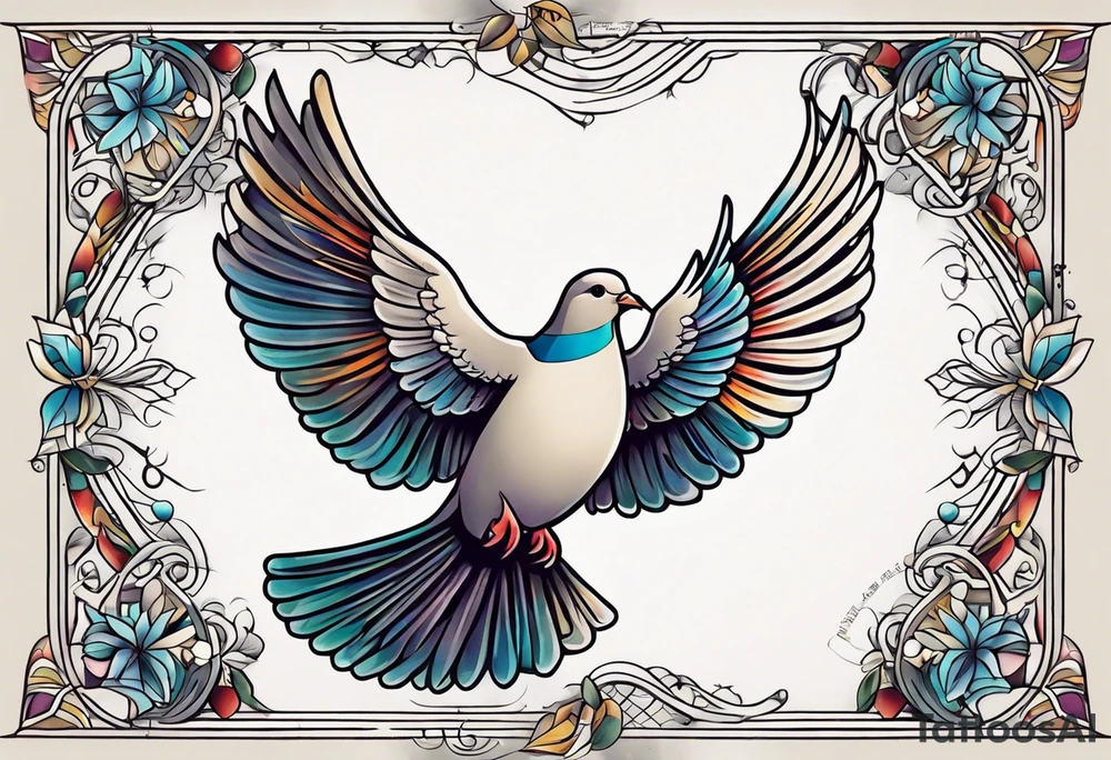 vintage dove traditional tattoo tattoo idea